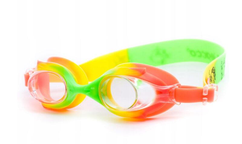 Okulary do pływania sg-700 kids - zielony, czerwony