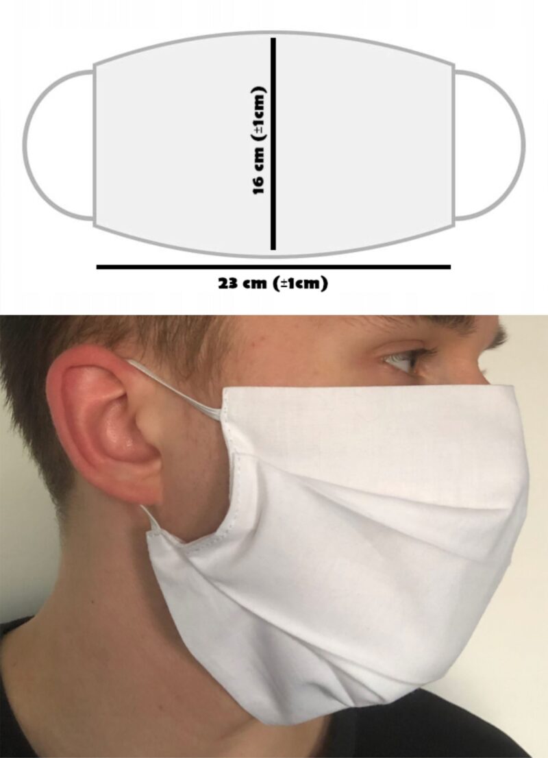 Maska higieniczna Maseczka ochronna na twarz, dwuwarstwowa.