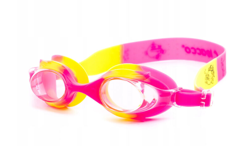 Okulary do pływania sg-700 kids - różowy, żółty